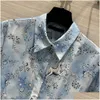 Runway Dresses Milan Dress 2024 Spring Lapel Neck Long Sleeve Fashion Designer Märke Samma stil 1119-5 Drop Delivery Apparel Womens C Dhjvu