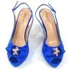 Kleid Schuhe Sexy Design Perfekte Ins Verkauf High Heel Bequeme Frauen Reife Stil Passende Tasche Set In Blau Farbe