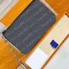 With Orange Box KEY POUCH Real Leather Famous Classical Designer Women Key Holder Coin Purse Small Leather black Goods Bag