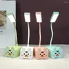 Lampes de table Cartoon Desk Lampe USB Powered Dormitory Bedroom Étudiant Étudiant mignon LECTURE LEILLE LED BRIGHT LED LED