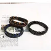 Мужской браслет из бисера, 1 шт., из нержавеющей стали, тигровые глаза, натуральный камень, многослойный кожаный плетеный модный браслет, ювелирные изделия
