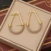 Pendientes de aro con diseño de malla geométrica de color dorado de acero inoxidable para mujer, nueva tendencia, regalos de joyería de fiesta exagerados para niñas 2024