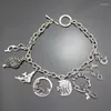 Bracelets porte-bonheur rétro princesse Ariel sirène cheval de mer conque chaîne à bascule pour femmes Bileklik Pulseira Feminina bricolage