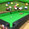 wholesale 10mWx5mH with 16balls Outdoor competition game kick shoot inflatable football pool human billiards soccer snooker pools table for company