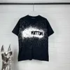 Neue schwarze und weiße Farben Herren-T-Shirt-Designer für Männer-Frauen-Shirts Mode-Spritzer-Tinten-T-Shirt mit Buchstaben Casual Sommer Kurzarm-Mann-T-Shirt Frau Kleidung S-XXL