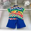 Luxury tracksuits baby casual suit child T-shirt set Size 100-160 kids Color full printing Short sleeved Polo and shorts 24Feb20