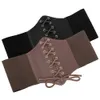 Grace Karin Corset ceinture à lacets de luxe en cuir PU dame fille Stretch élastique large Cincher ceinture S3XL 240219