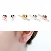 Stud Earrings High Quality Women Earring Uneven Pair 925 Sterling Silver Classic Simple Geometric Long Short Cz Bar Skinny Jewelry Design