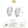 Hoop Earrings TrustDavis Real 925 Sterling Silver Sweet Twist Cross CZ Charm For Women Office Lady Fine S925 Jewelry DG0117