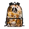 Sacs d'école Mignon chiot chien impression 3D enfants sac à dos pour filles garçons étudiant cartable sac à dos orthopédique pour enfants Mochila 3589