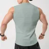 Herrtankstoppar gym fitness tank tops män kroppsbyggande träning bomull ärmlös skjorta 2023 manlig sommar avslappnad singlet undertröja sport kläd