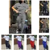 2024 Women Two Piece Pants Casual Print Short Sleeve T-shirt Fashion Solid Color Lace-up Hooded designer pants women Trousers Athleisure Sexy