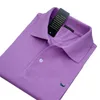 Polos Męski Europejski amerykański Letni Business Business Cotton Polo Shirt Fashion Slim Fit Oww Owartości Lapel T-shirt 811