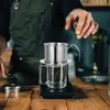 Servis uppsättningar kaffetillbehör cup rostfritt stål dripper metall häll över filtermuggar verktygstillbehör