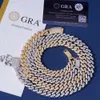 Individuelle Iced Out Vvs Moissanit Diamant Herren Kubanische Gliederkette Halskette 925 Sterling Silber 20mm 14k 18k Massive Gold Kubanische Kette