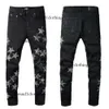 2023 Hot Spring Designer Jeans Skinny Neri Denim Ricamo Moda Buracos Pantaloni Hip Hop Angustiado Zipper Pantaloni Per Uomo Taglia 28-36