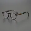Mode solglasögon ramar acetatglasögon ram män vintage designer rund optisk glasögon myopia läser kvinnor recept clear246b