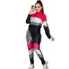 Neue Damen-Sportbekleidung, Designer-Modemarke, zweiteilige Sportbekleidung, Jacke, elastische Taille, lässiges Set D0059