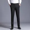Hommes costume pantalon printemps hommes robe pantalon droit affaires bureau pantalon hommes formel pantalon mâle noir robe pantalon 240222