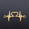 Charmes 5 pcs/lot amour infini symbole bricolage en gros 316 en acier inoxydable coeur cardiogramme bijoux pendentif maman connecteurs charme