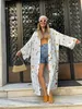 Podstawowe sukienki swobodne 2023 Summer Kimono Beach Swimming Top garnitur plażowy Suknie Salonowe Salon Salon Lose Otwarte Bikini Top Bohemian J240224