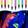 8 Colors Set Neon Liquid Eyeliner UV Light Pen Halloween Pencil Makeup Pigment Green Orange 240220