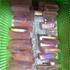 Decorative Figurines Pink Aura Clear Quartz Wand Point Natural Stones For Home Decoration