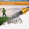 Rods Telescopic Rock Fishing Rod Spinning Fly Carp Feeder Carbon Fiber Pesca 3M 2.7M 2.4M 2.1M 1.8M Mini travel Rod Reel Seat