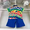 New tracksuits baby casual suit child T-shirt set Size 100-160 kids Color full printing Short sleeved Polo and shorts 24Feb20