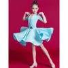 Les vêtements de scène font briller votre petite fille avec un costume de danse latine pour des robes de spectacle ou de compétition, ensemble deux pièces pour femmes