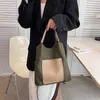 Sacs de soirée chics, sac seau en toile de grande capacité pour femmes avec Design Unique, automne épaule Unique sous les bras