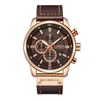 Current / Carrion 8291 mens watch belt mens watch new six pin calendar watch waterproof watch