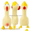 Dog Toys Chews Natural Latex Pet Screaming Chicken Duck Toy Squeaker Fun Sound Rubber Training Playing Puppy Chewing Tooth Clean D Dh1Pw