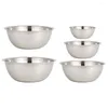 Dinnerware Sets 5 Pcs Bowl Stainless Steel Mixing Bowls Camping Kettle Kitchen Cooking Utensils