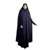 Vêtements ethniques Overhead Praye Vêtement Femmes Musulman Maxi Robe À Capuchon Abaya 2024 Eid Ramadan Islamique Jilbab Couverture Complète Kaftan Robe Robe