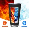 Gobelets Arbre de vie avec couvercle de gobelet isolé Triquetra Vikings tasse thermique sous vide tasses de bouteille de voiture à Double paroi 20oz