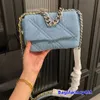 Artwork Flap Denim Sacs Designer Marque Sac Totes Chanis 2023 Bandoulière Luxurys Sacs à main 19 Mode Épaule Haute Qualité Sac Femmes285i