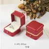 Jewelry Pouches 1Pcs Multi Size Green/red /bule Leather Filled Paper Box Ring Necklace Bracelet Storage Gift