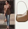 Bolso clásico de fin de semana, bolso de fila, bolso hobo para mujer, bolso de mano, bolso cosmético, bolsos cruzados de piel auténtica con forma de luna