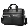 Porte-documents d'affaires pour hommes, grand fourre-tout, sacoches en cuir véritable, mallette pour ordinateur portable, bureau pour hommes 20211284W