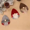 Flatware Sets Holder Kitchen Tableware Faceless Santa Dinner Decor Pocket Christmas Bag Xmas Home Cork Place Mats For Table