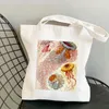 Shopping Bags Shopper Japanese Garden In Teal Gold Printed Tote Bag Women Harajuku Handbag Girl Shoulder Lady Canvas