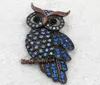 Cristal entier strass hibou broches mode Costume broche bijoux cadeau C9439595550