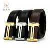 Ceinture pour homme femme mode lisse de boucle de boucle zuer