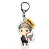 Keychains anime haikyuu !! Keychain Hinata Shoyo Kageyama Tobio Cosplay Akrylfigur Keyring Charm Pendant Gift