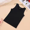 Camisoles & Tanks Seamless Vest Women's Summer Ice Silk Tank Tops Slim Fit Solid Color Sleeveless Undershirts For Thermal Inner Wear