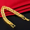 Saiye 9mm 24K Pure Gold Kolor Bracelet dla mężczyzn Kobiety łańcuch bransoletki bransoletki Breakles African Gold Jewelry Man Bijoux 240220