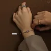 Bracciali a maglie Ornamento Piccolo braccialetto annodato a forma di cuore portafortuna Fidanzatabracciale Acciaio al titanio18kOro Mini personalità