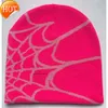 Gorros de cuentas Gorros de punto Sombrero Hombres Mujeres Otoño Invierno Cálido Moda Al aire libre Araña Web Cap para sombreros 608