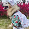 Vêtements de chien Vêtements de chat Maid Cosplay Outfit Plus de dentelle avec chapeau Kawaii Chats Chiens Pet Halloween Costume Jupe Drop